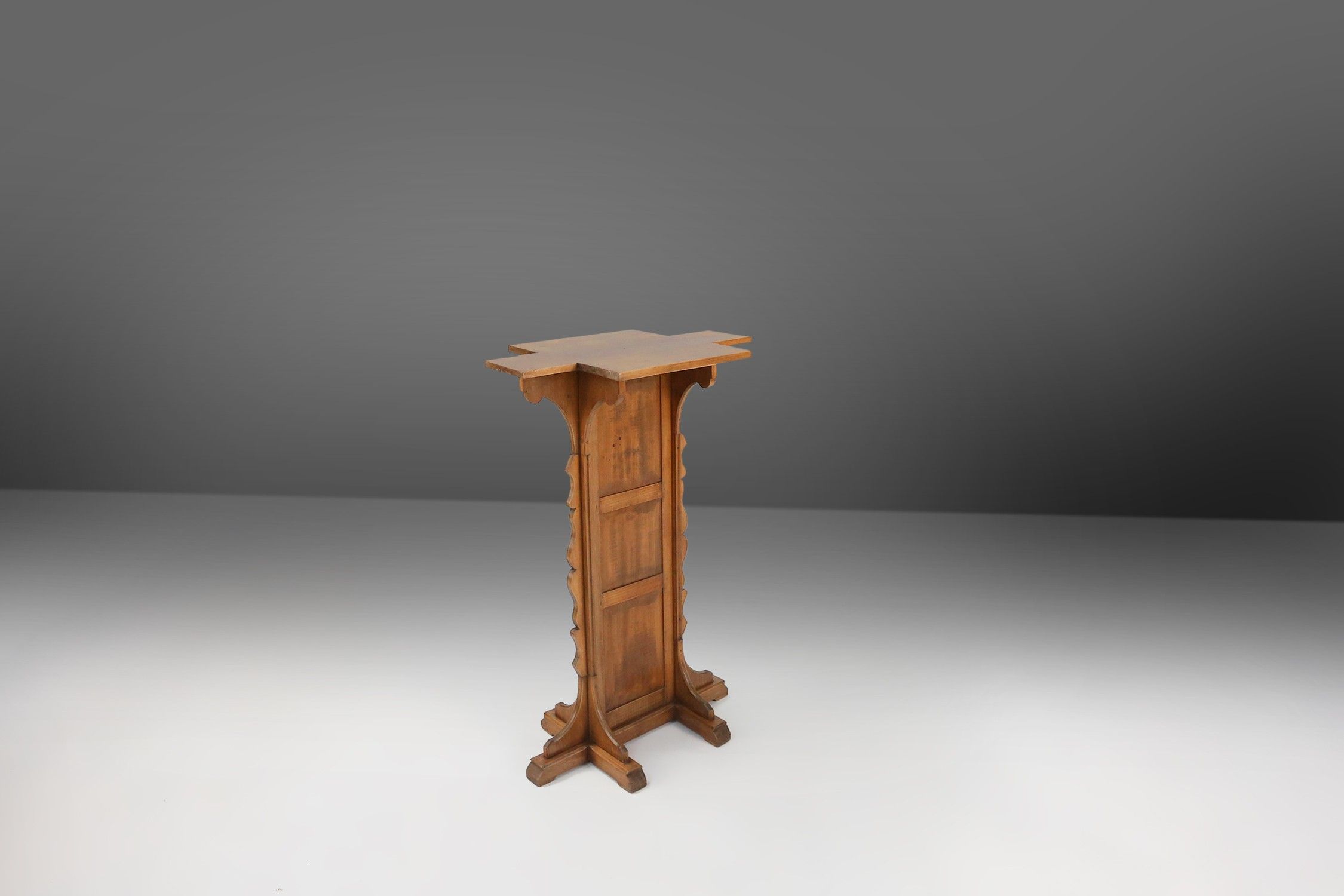 Church Console in solid wood, France ca. 1900thumbnail